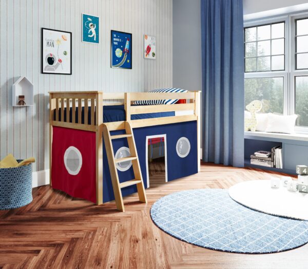Jackpot York Loft Bed With Blue/Red Tent - Image 2