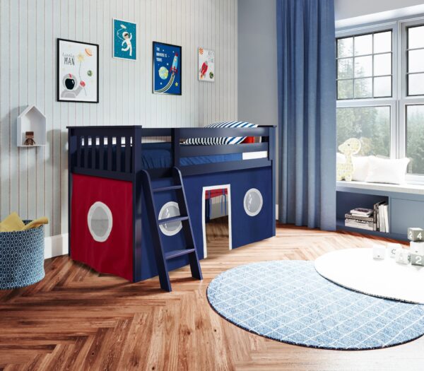Jackpot York Loft Bed With Blue/Red Tent - Image 5