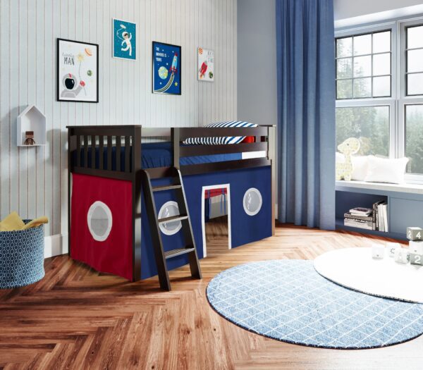 Jackpot York Loft Bed With Blue/Red Tent - Image 4