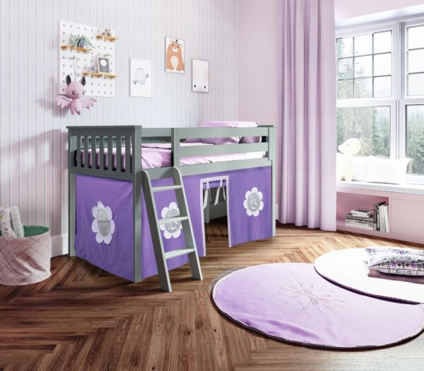 Jackpot York Loft Bed With Purple Tent - Image 3