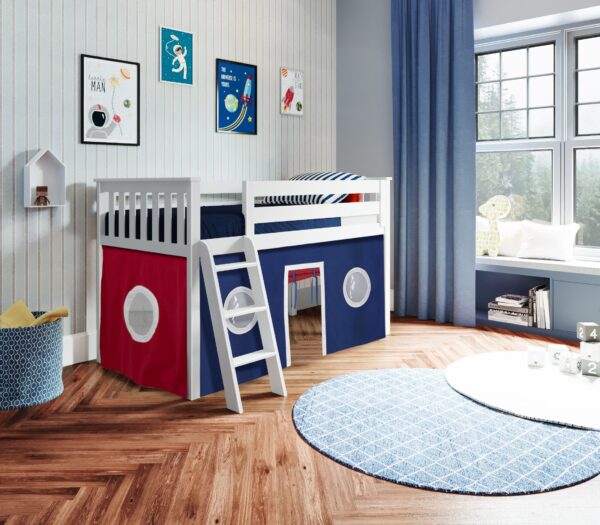 Jackpot York Loft Bed With Blue/Red Tent - Image 3
