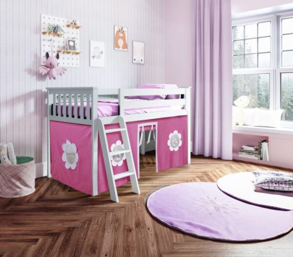 Jackpot York Loft Bed With Pink Tent