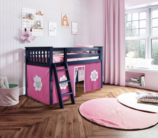 Jackpot York Loft Bed With Pink Tent - Image 2