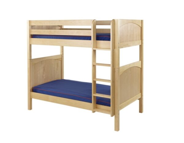 Max Panel Bunk Bed w/ Straight Ladder in Natural