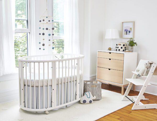 Stokke Sleepi Crib/Bed (White, Natural, Hazy Grey, Mint Green) - Image 6