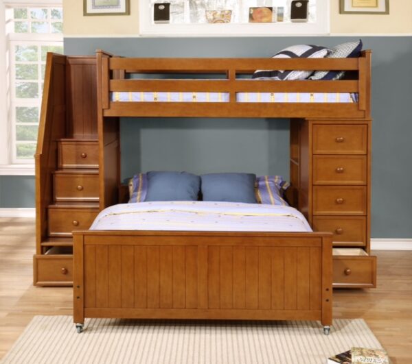 Multifunction Staircase Loft Bed (White, Espresso, Rustic Pecan, Graphite Grey & Weathered Grey) - Image 4