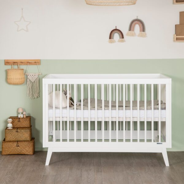 3-in-1 Convertible Crib (White, Natural & White/Natural) - Image 4
