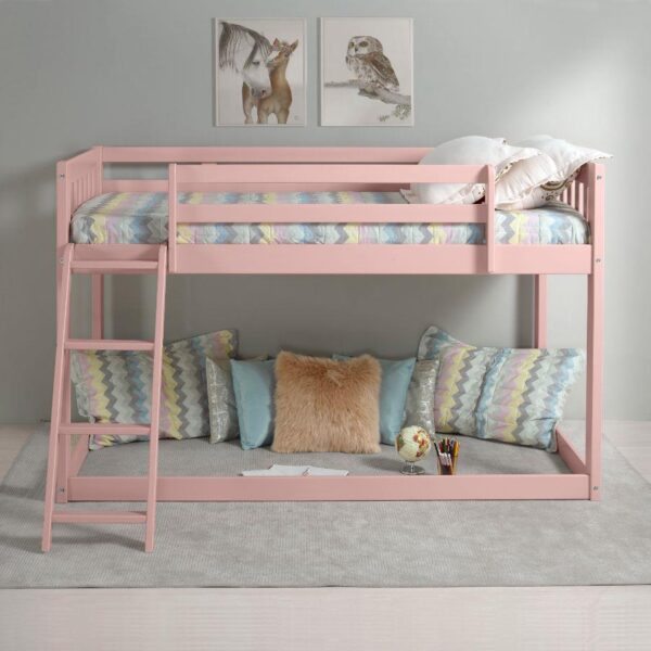 Gina Twin Loft Bed in Pink
