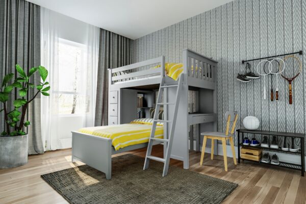 Jackpot Kensington Loft Bed in Grey - Image 3