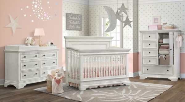 Alicia Convertible Crib in Weathered White