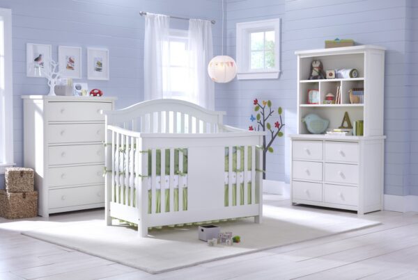 Baby Appleseed Stratford Convertible Crib (Pure White, Espresso, Morning Mist & Moon Grey)