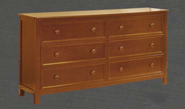 Autumn 6 Drawer Dresser (White, Rustic Pecan & Espresso) - Image 3