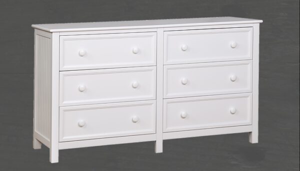 Autumn 6 Drawer Dresser (White, Rustic Pecan & Espresso)