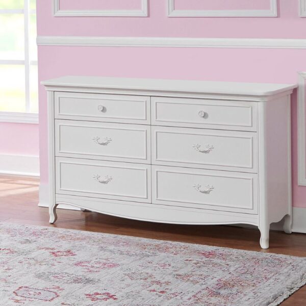 Ava Double Dresser in Solid White