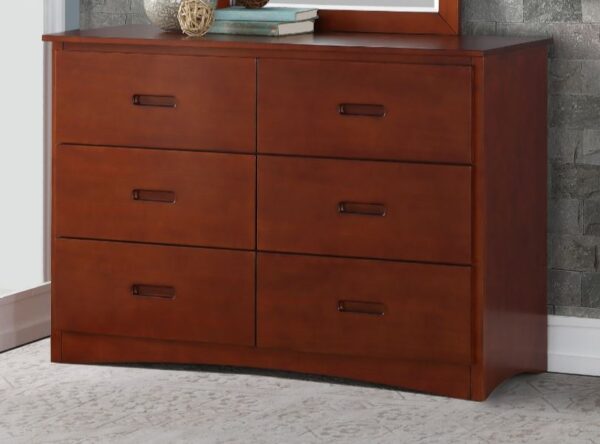 Belden Collection 6 Drawer Double Dresser (Grey, White, Natural, Dark Cherry) - Image 8