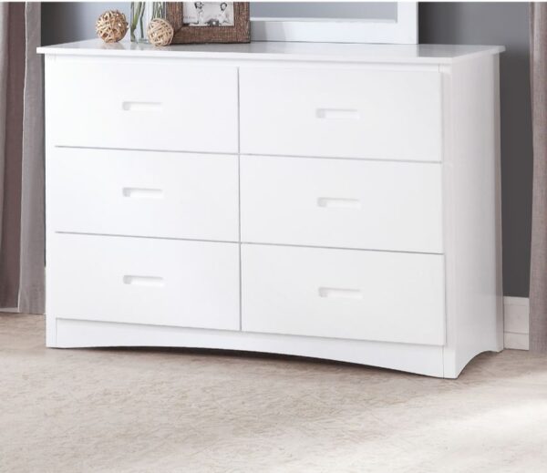 Belden Collection 6 Drawer Double Dresser (Grey, White, Natural, Dark Cherry) - Image 4