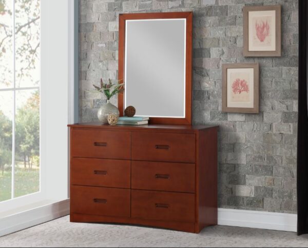 Belden Collection 6 Drawer Double Dresser (Grey, White, Natural, Dark Cherry) - Image 7