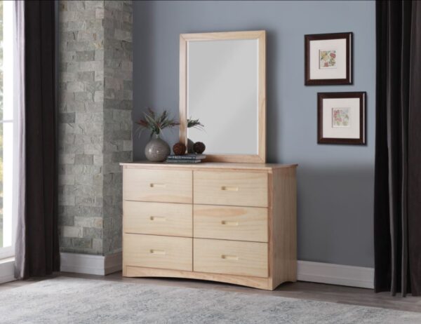 Belden Collection 6 Drawer Double Dresser (Grey, White, Natural, Dark Cherry) - Image 5
