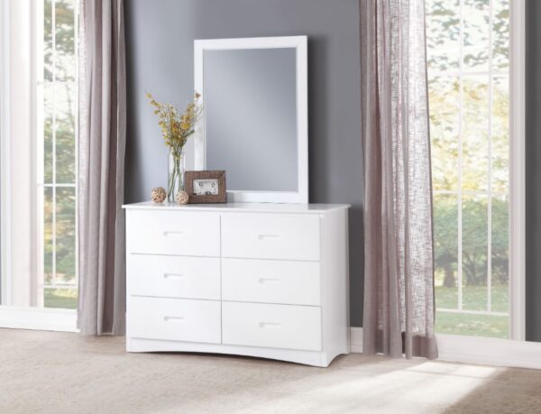 Belden Collection 6 Drawer Double Dresser (Grey, White, Natural, Dark Cherry) - Image 3