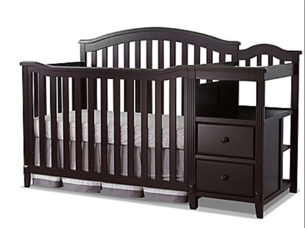 Callie Combo Crib and Changer Station (Grey and Espresso) - Image 2