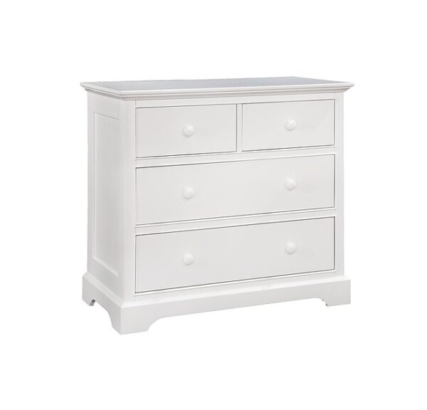 Charlie 4 Drawer Chest (White, Espresso, Rustic Pecan, Graphite Grey, Weathered Grey) - Image 2