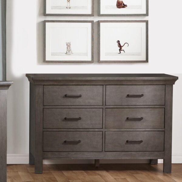 Cleo Double Dresser (Vintage White & Distressed Grey)