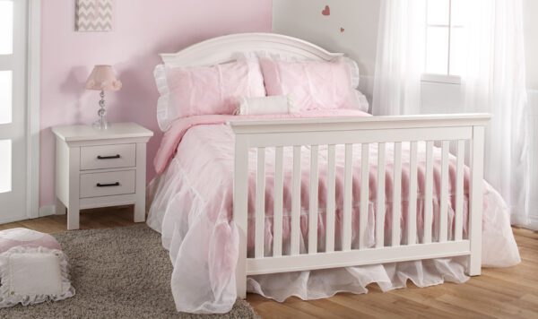 Cleo Lifetime Convertible Crib (Vintage White & Distressed Grey) - Image 4