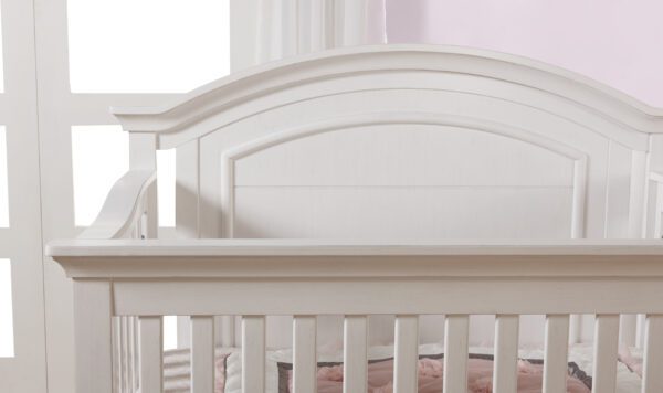 Cleo Lifetime Convertible Crib (Vintage White & Distressed Grey) - Image 3