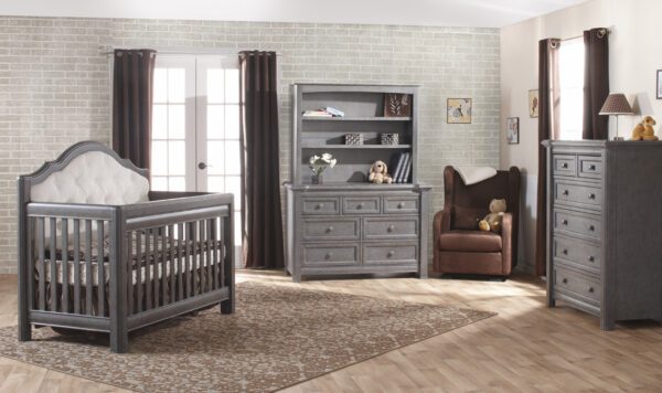 Crystal Forever Convertible Crib (Vintage White and Granite) - Image 5