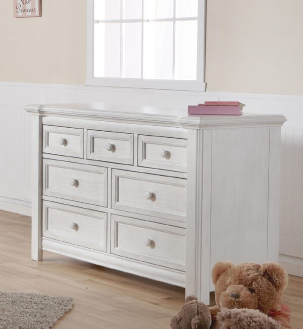 Crystal Double Dresser (Vintage White and Granite)