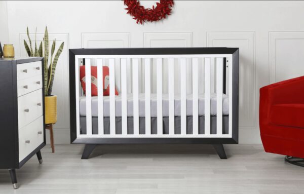 Devon 3-in-1 Convertible Crib (Black/White, White, Almond, Almond/White & Grey)
