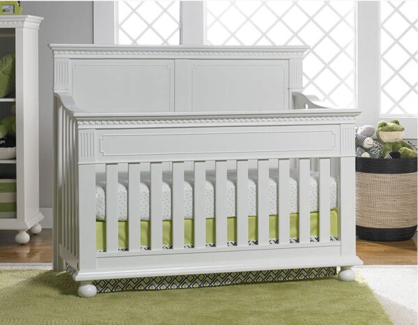 Dolce Babi Naples Full Panel Convertible Crib in Snow White