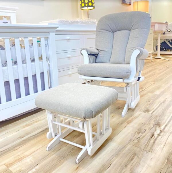 Dutailier Classic Reclining Rocker Glider with Ottoman
