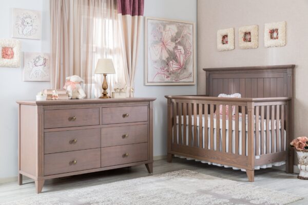 SILVA Edison Convertible Crib (Flint, White, Cappuccino) - Image 3
