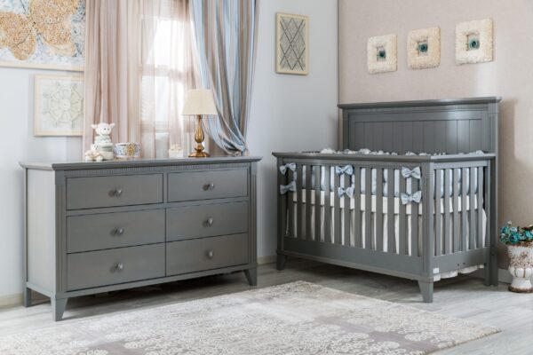 SILVA Edison Convertible Crib (Flint, White, Cappuccino)