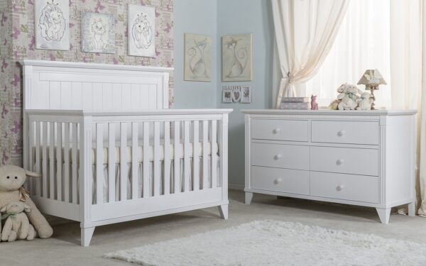 SILVA Edison Convertible Crib (Flint, White, Cappuccino) - Image 2