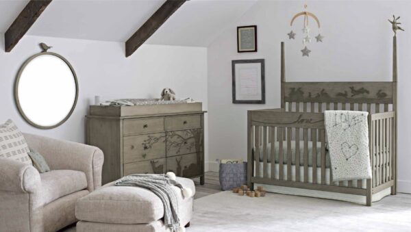 ED Ellen DeGeneres Forest Animal 4-in-1 Convertible Crib in Natural Grey