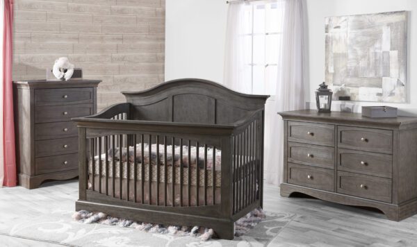 Emma Forever Convertible Crib (Distressed Granite, Stone and Vintage White) - Image 6