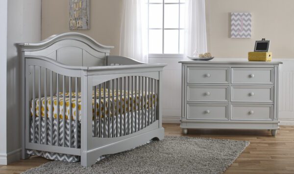 Emma Forever Convertible Crib (Distressed Granite, Stone and Vintage White) - Image 3