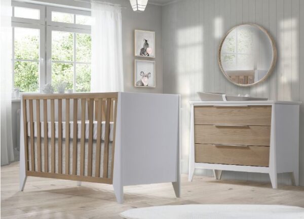 NEST Flexx Classic Crib (White/Natural Wheat, Graphite/Natural Wheat and All White) - Image 3