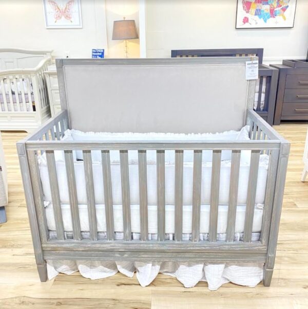 Harlow Custom Upholstered Weathered Crib