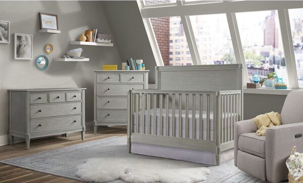Heaven 4-in-1 Convertible Crib in Washed Grey - Image 2