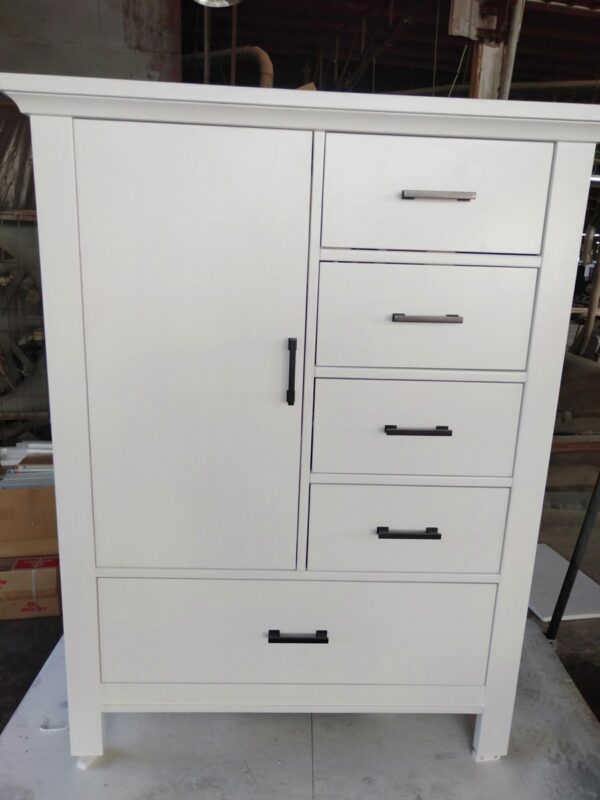 Cleo Chifferobe (Vintage White & Distressed Grey)