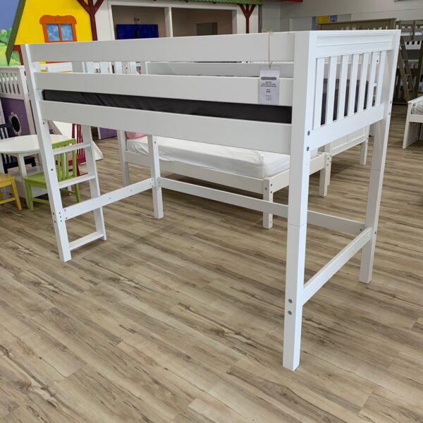 Maxtrix Twin Size Mid-Loft Bed with Straight Ladder