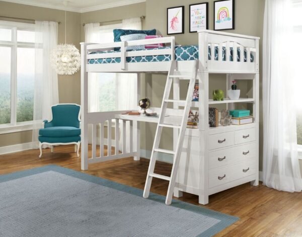 Kenwood Twin Size Loft in Distressed White - Image 2