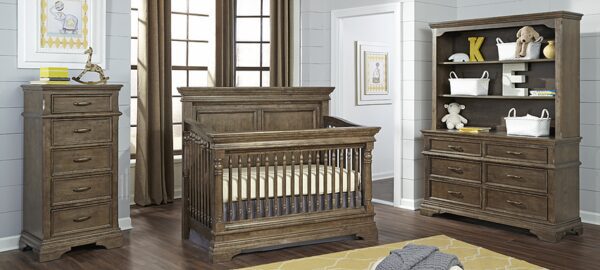 Kerri 4-in-1 Convertible Crib in Cafe Au Lait