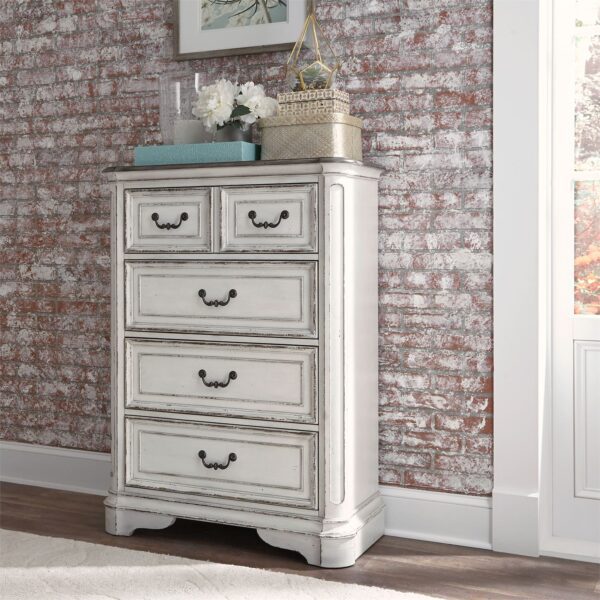 Le Grand 4 Drawer Chest in Antique White