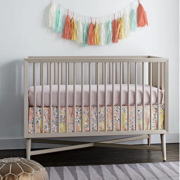 Mid-Century 3-in-1 Convertible Crib in French Gray
