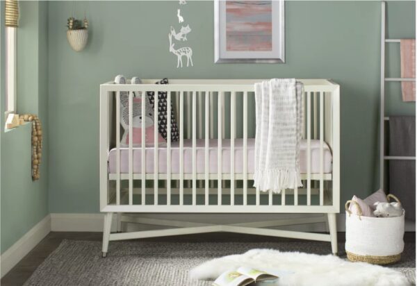 Mid-Century 3-in-1 Convertible Crib in White - Image 2