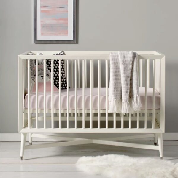 Mid-Century 3-in-1 Convertible Crib in White